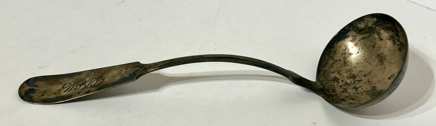 J. CONNING, MOBILE ALABAMA  CIRCA 1842 COIN SILVER LADLE