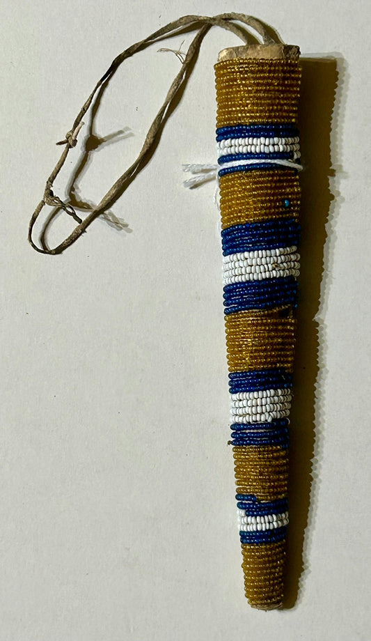 NATIVE AMERICAN SIOUX 1890'S BEADED AWL CASE