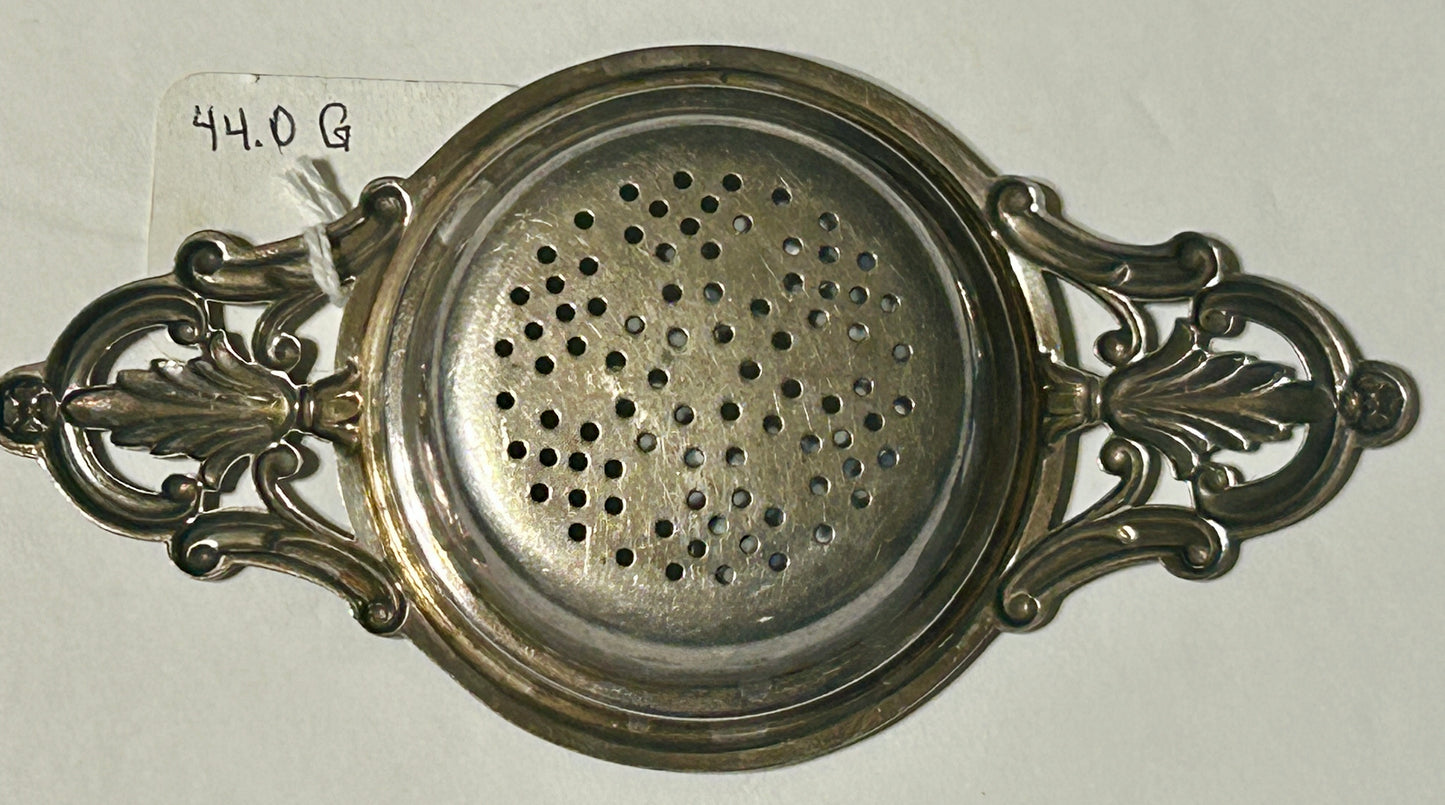 STERLING TEA STRAINER ANTIQUE