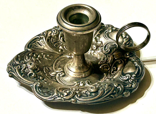GORHAM STERLING SILVER SMALL FANCY CANDLE HOLDER