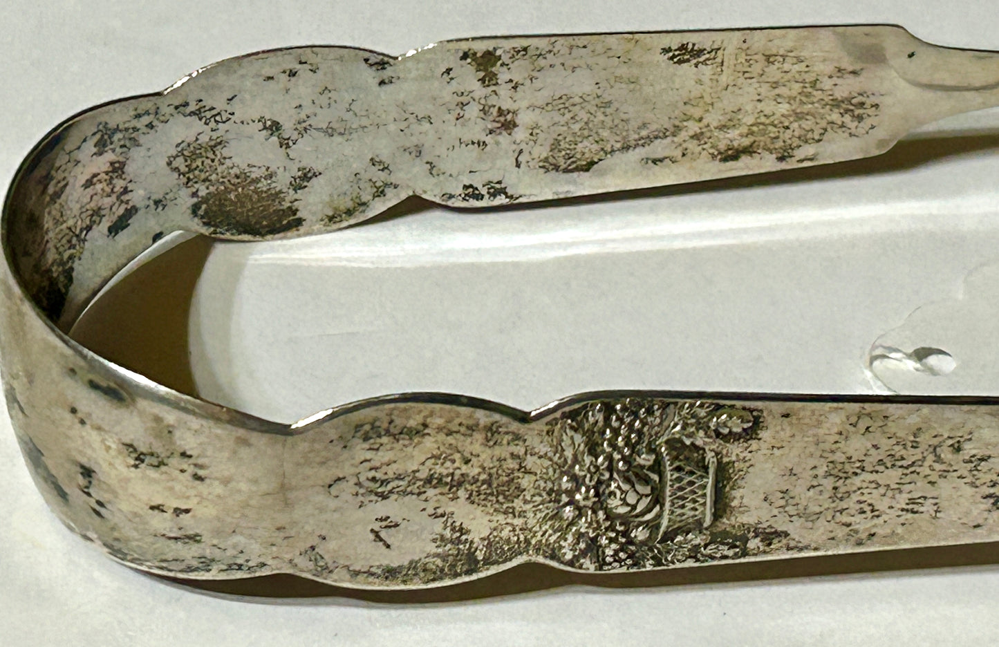 SILVER SUGAR TONGS BY WM. RIGHTER 1800'S