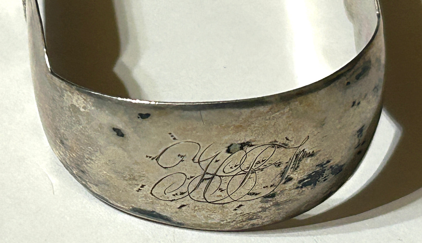 SILVER SUGAR TONGS BY WM. RIGHTER 1800'S