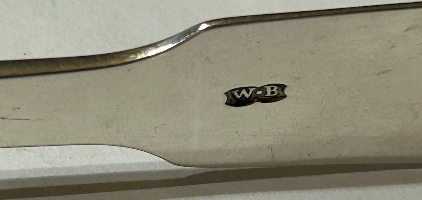 SILVER ANTIQUE SUGAR TONGS BY WM. BATEMAN