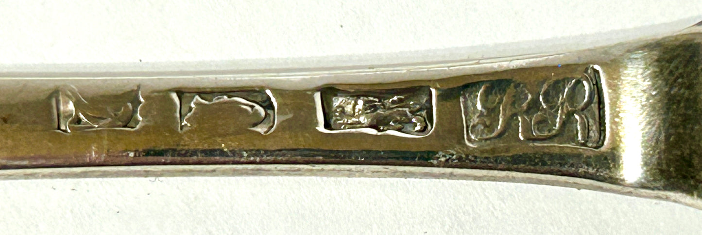 ANTIQUE SILVER 18TH CENTURY SPOONS BY ROBERT ROSS