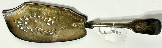 STERLING ANTIQUE FISH SERVER