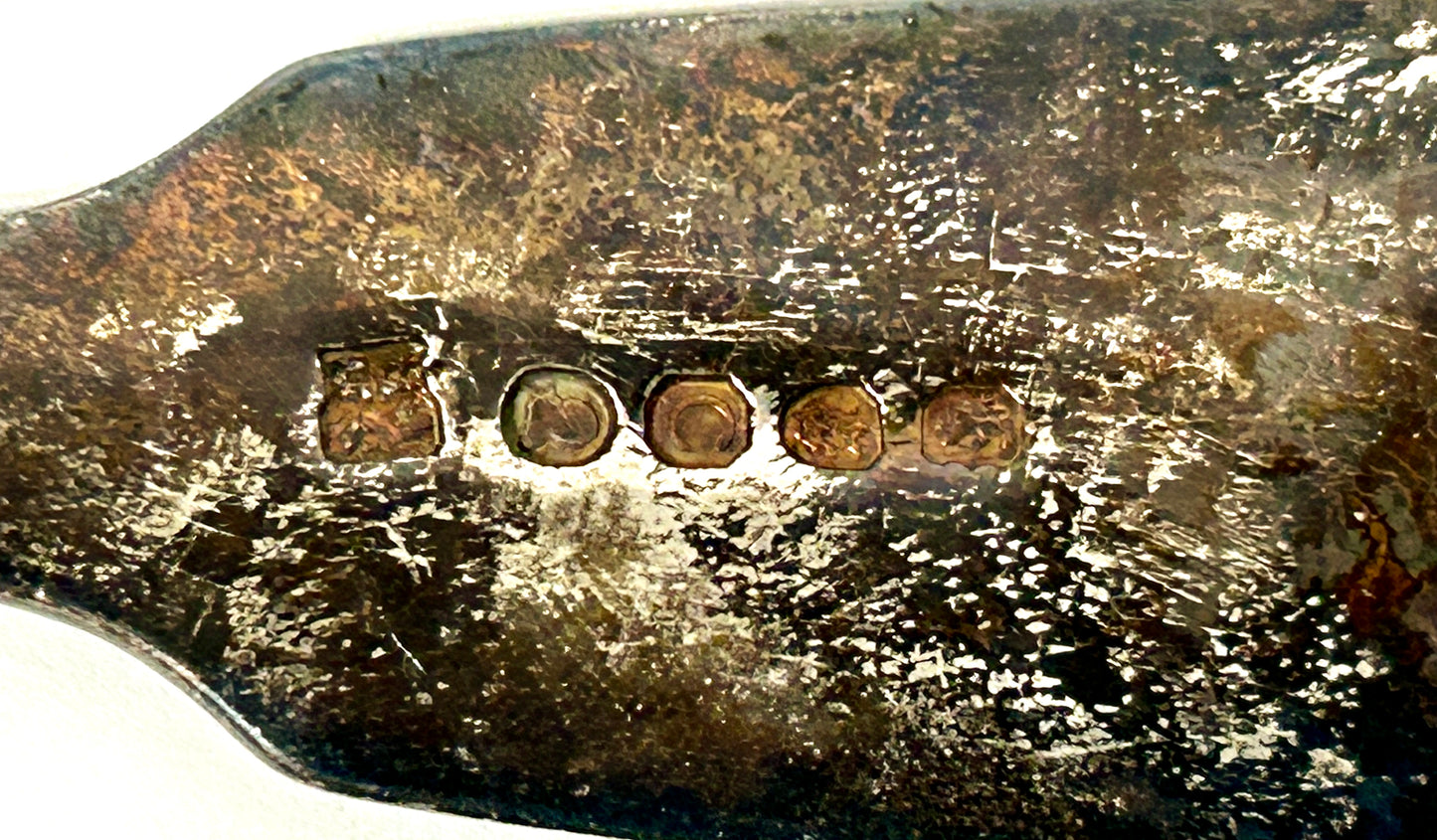 STERLING ANTIQUE FISH SERVER