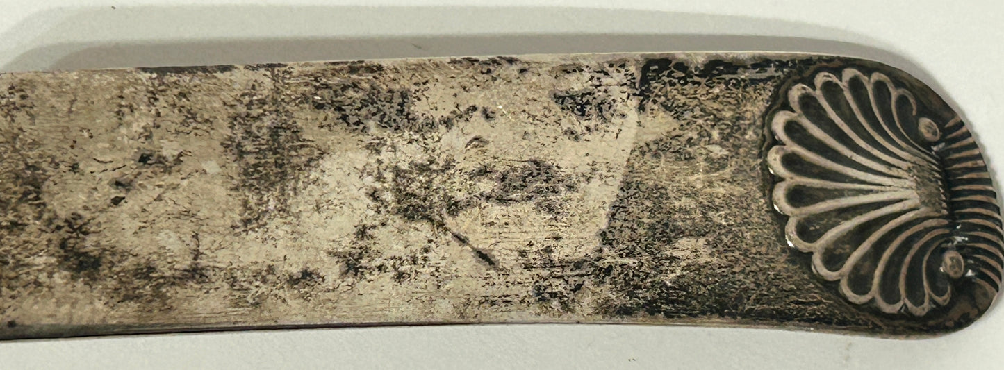 ANTIQUE COIN SILVER LARGE LADLE