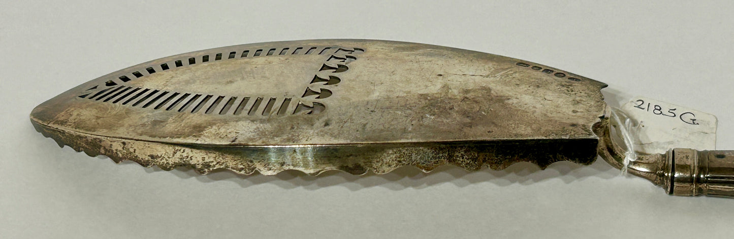 STERLING SILVER FISH SERVER LONDON LATE 1700'S