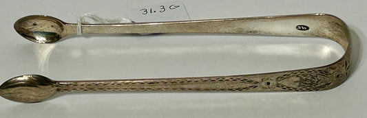 STERLING SILVER ANTIQUE TONGS BY SAMUEL WINTLE 1785