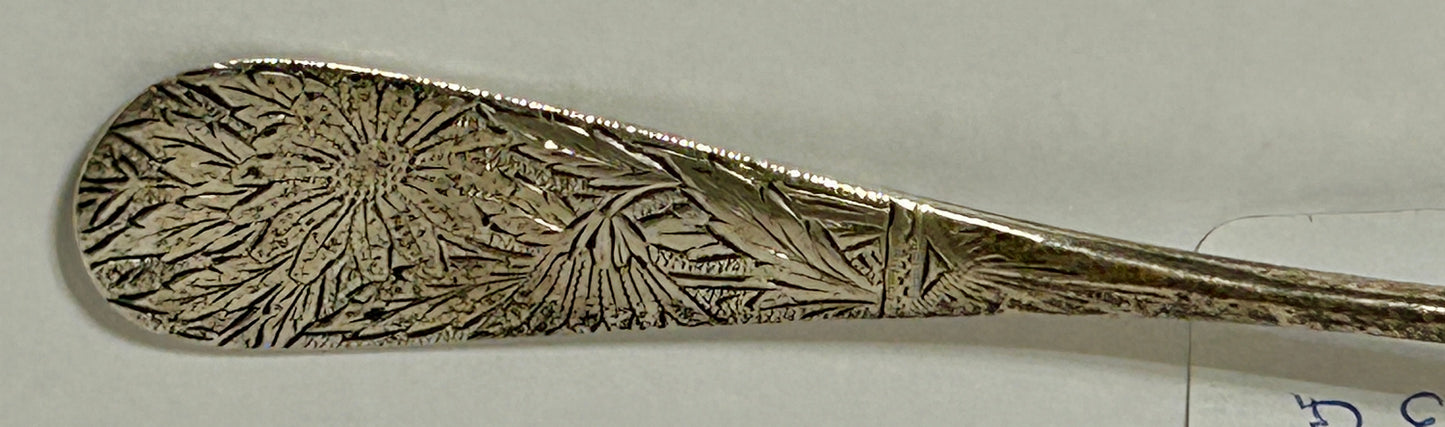 STERLING ANTIQUE LARGE SERVING FORK