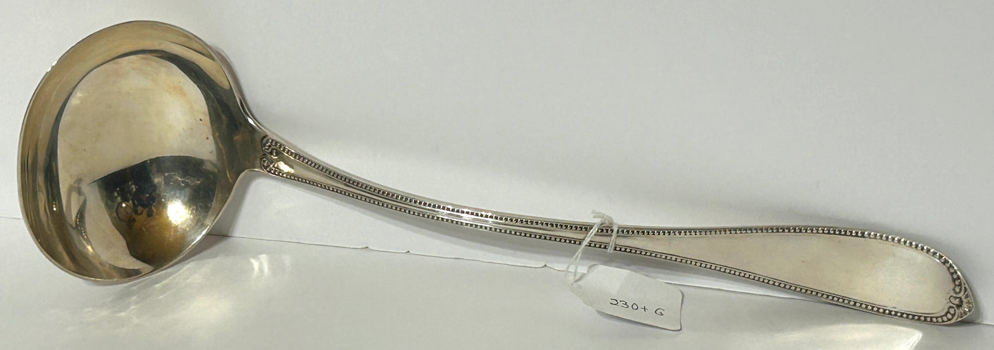 ANTIQUE COIN SILVER LARGE LADLE