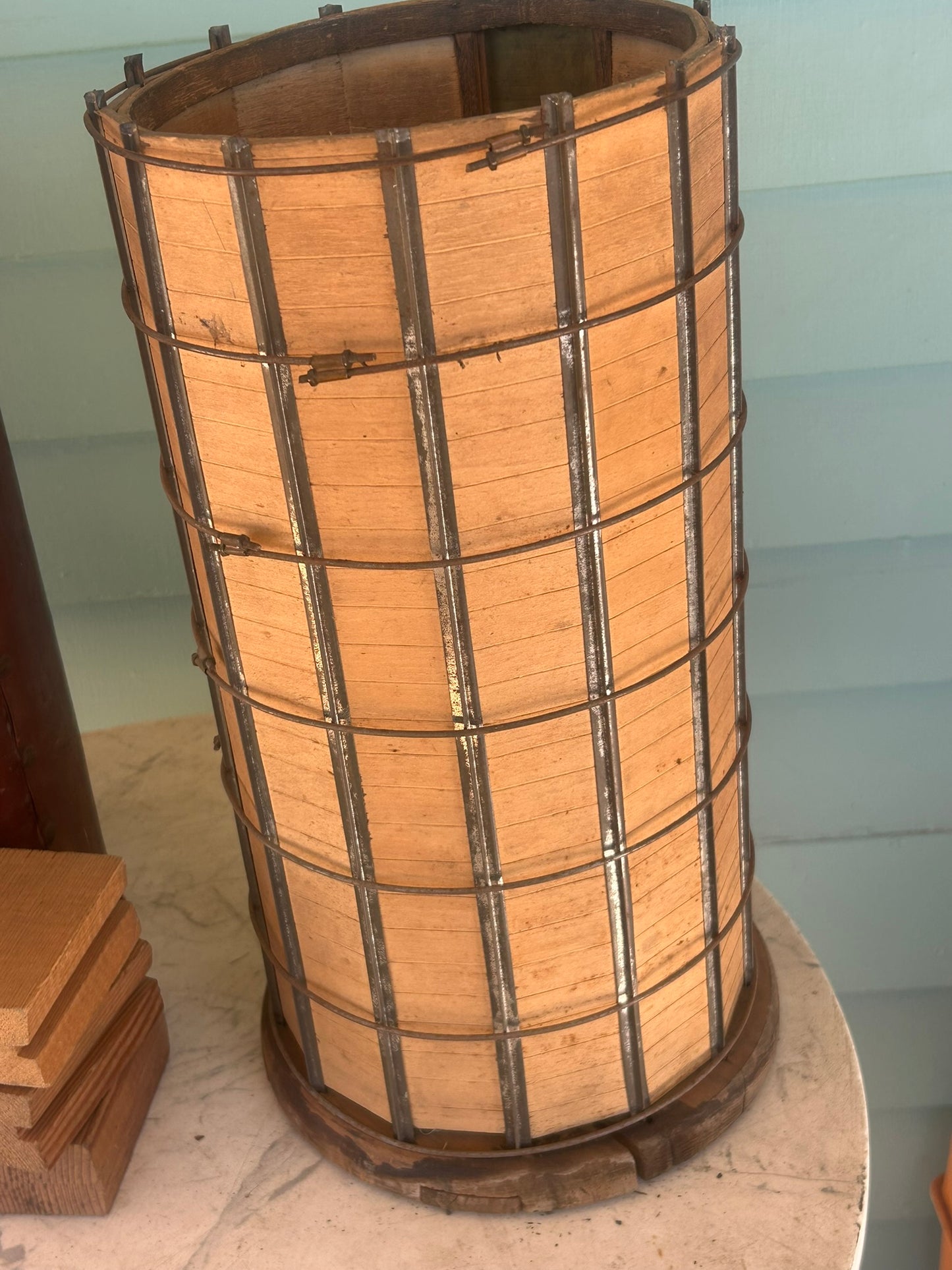 ANTIQUE SALESMAN SAMPLE OF MINNEAPOLIS PANEL SILO BY PUFFER HUBBARD