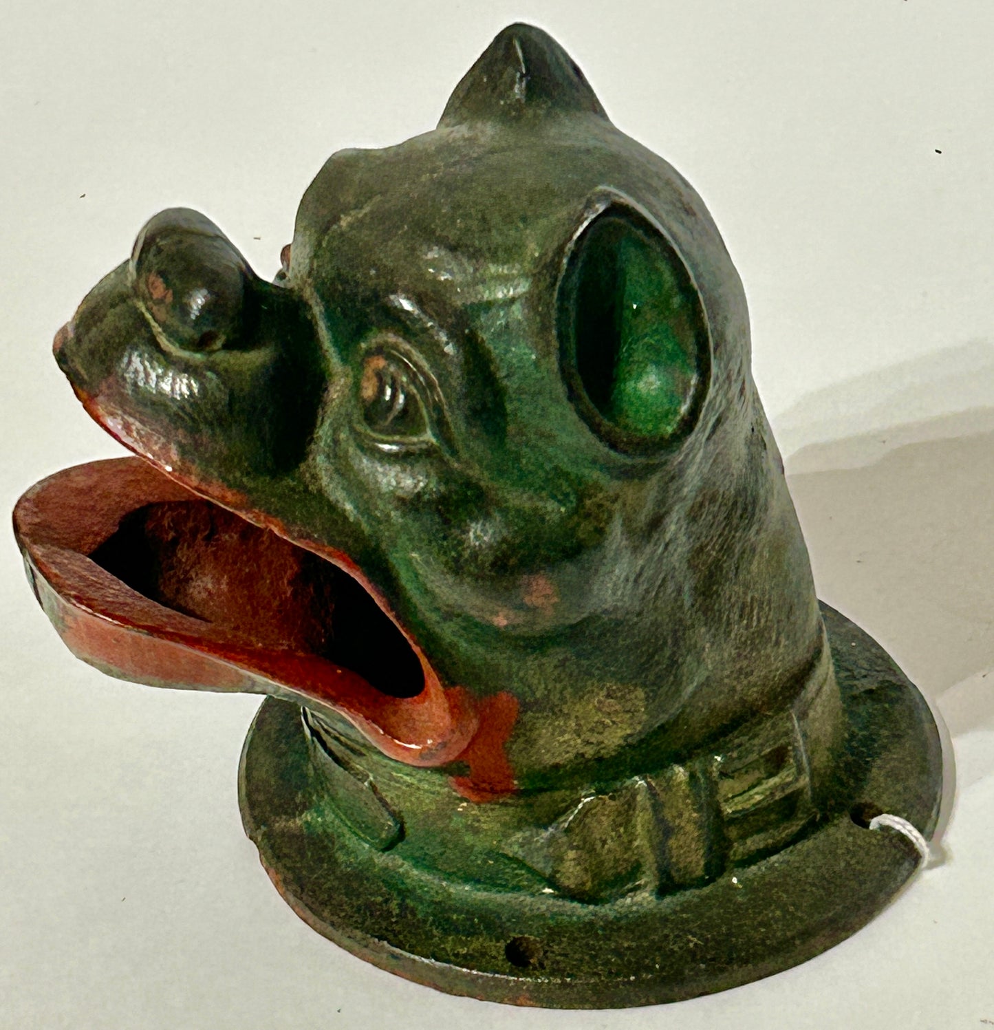 CAST IRON ANTIQUE DOG HEAD FROM COIN TOSS GAME
