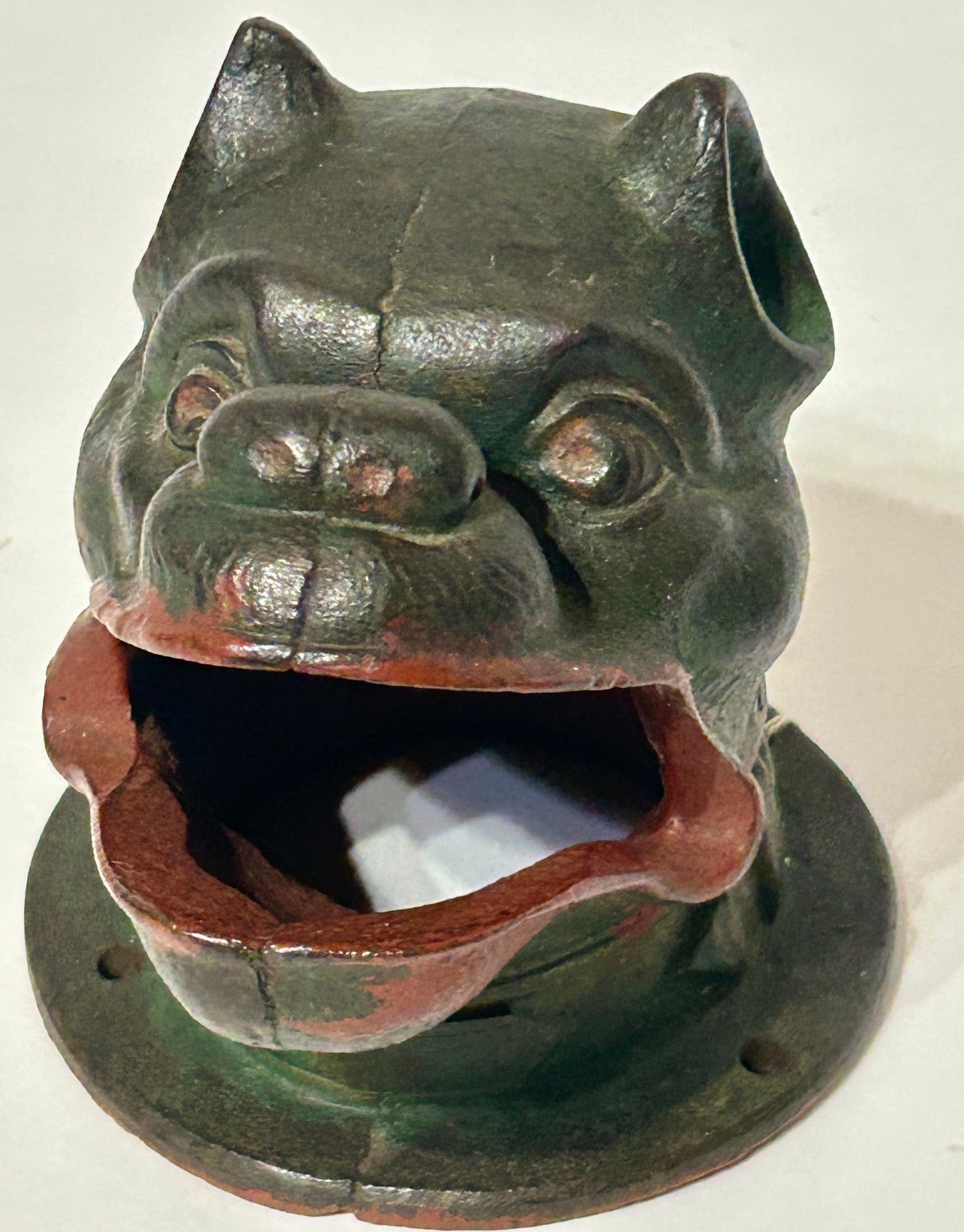 CAST IRON ANTIQUE DOG HEAD FROM COIN TOSS GAME