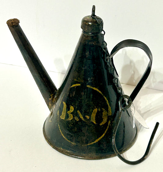 B & O RAILROAD ANTIQUE TIN TORCH LAMP
