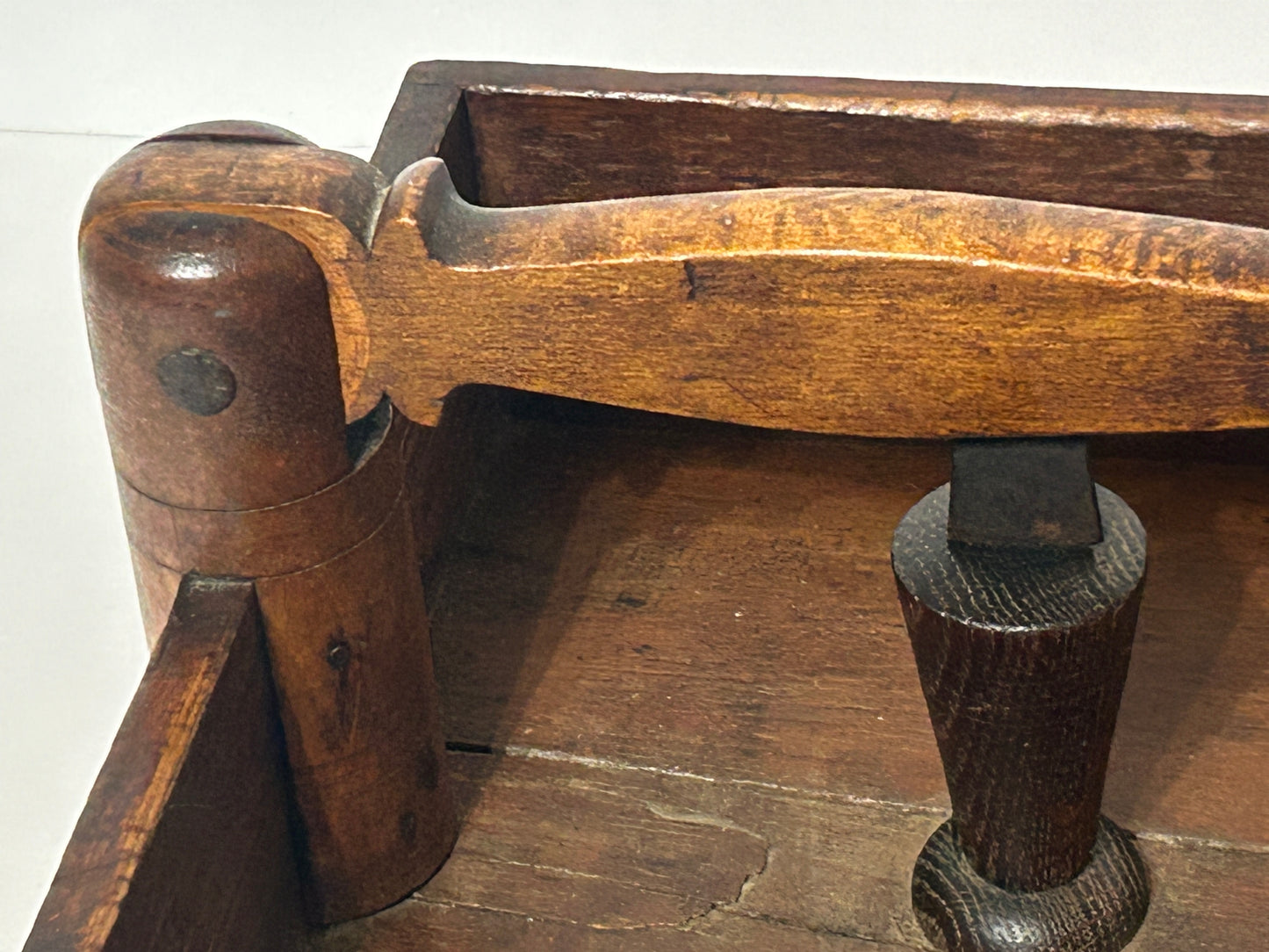 ANTIQUE WOODEN SUGAR CUTTER IN TRAY BOX