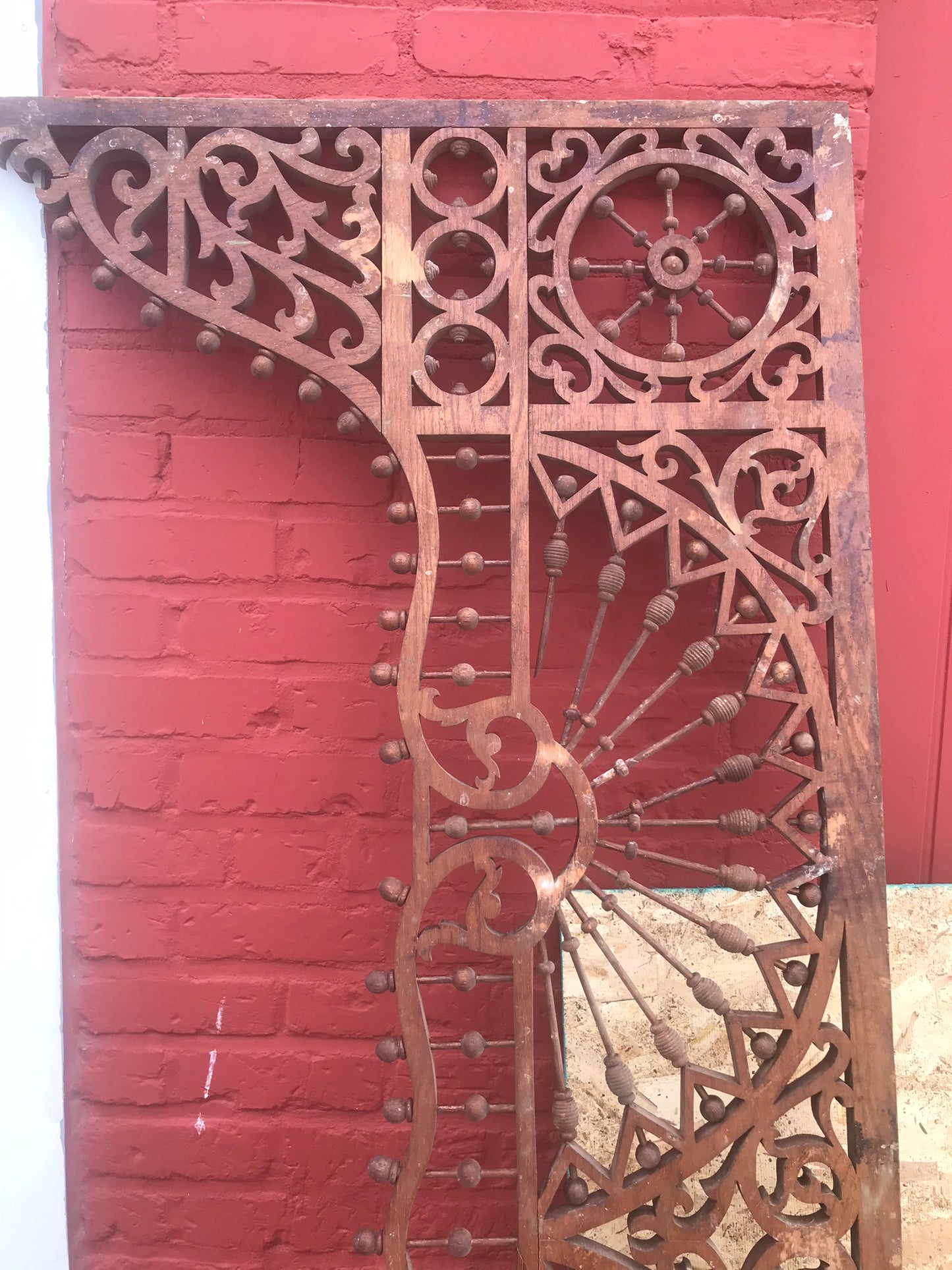 ANTIQUE LARGE WOODEN FRETWORK