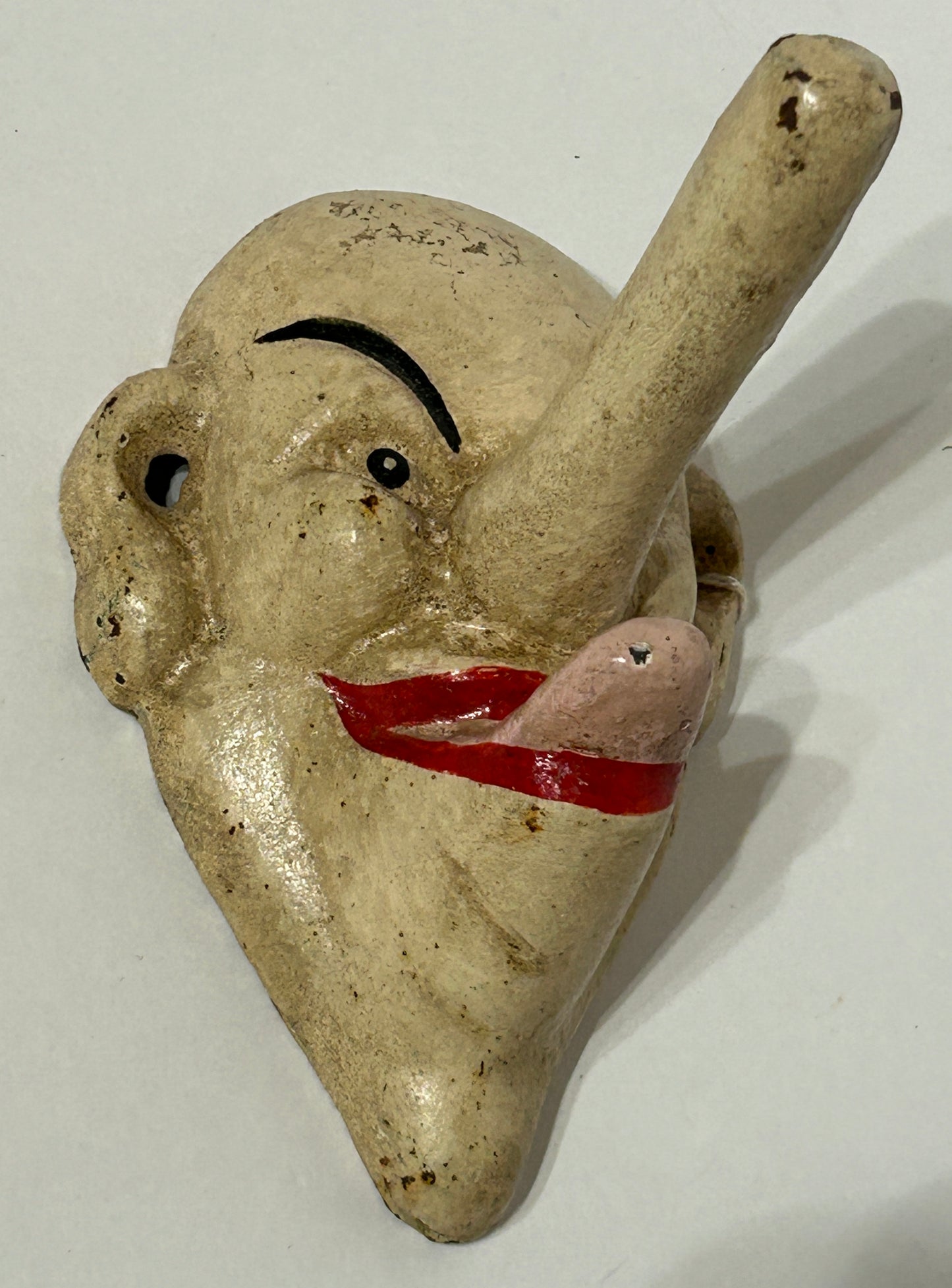 LONG NOSE MAN CAST IRON WALL HOOK