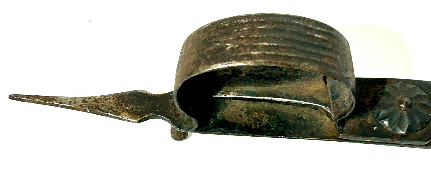 EARLY CAST IRON CANDLE SNUFFER