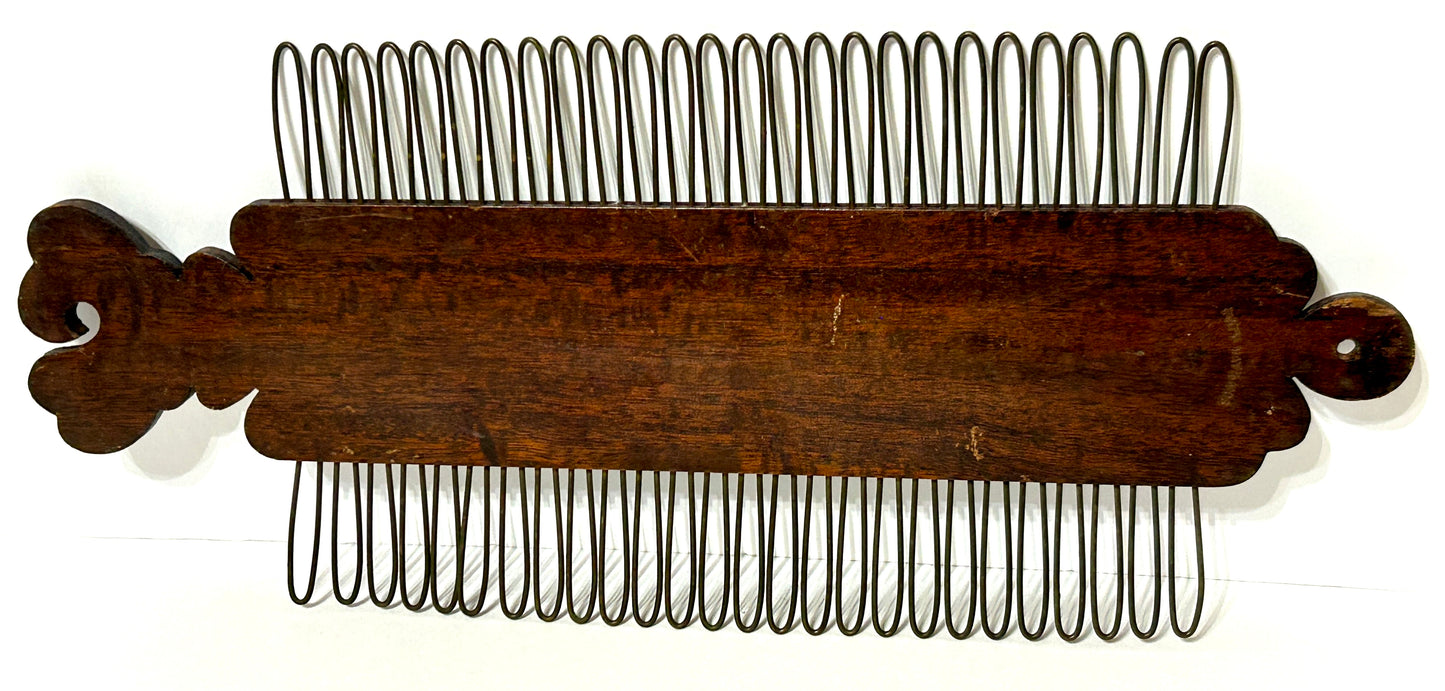 FOLKY EARLY 1900 TAPE LOOM WOOD AND WIRE
