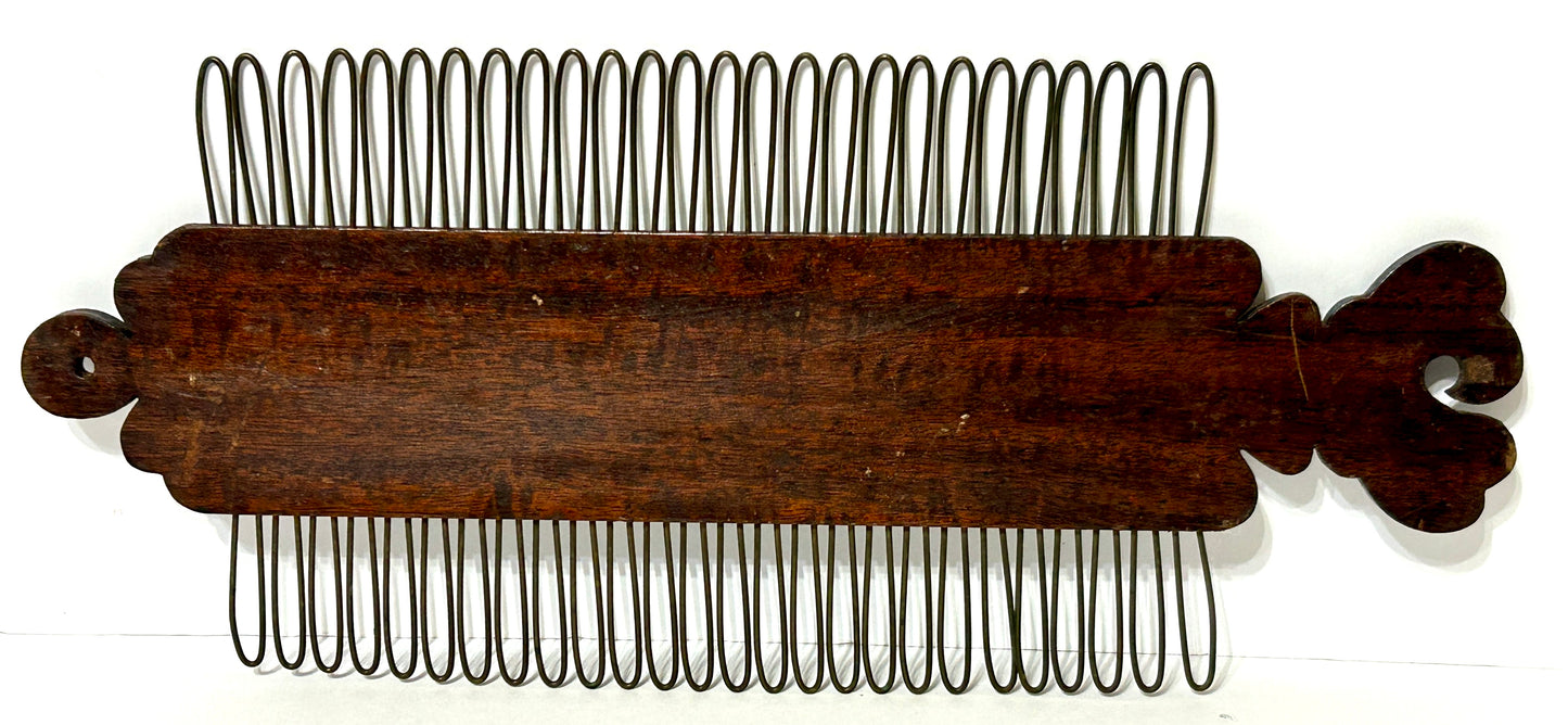 FOLKY EARLY 1900 TAPE LOOM WOOD AND WIRE