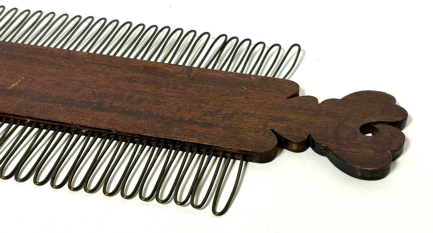 FOLKY EARLY 1900 TAPE LOOM WOOD AND WIRE