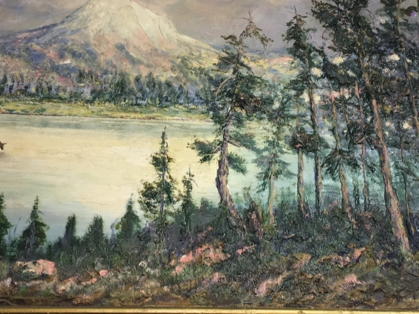 KANSAS ARTIST DAVID MANROSE 1953 PAINTING "THREE DIMENSION"
