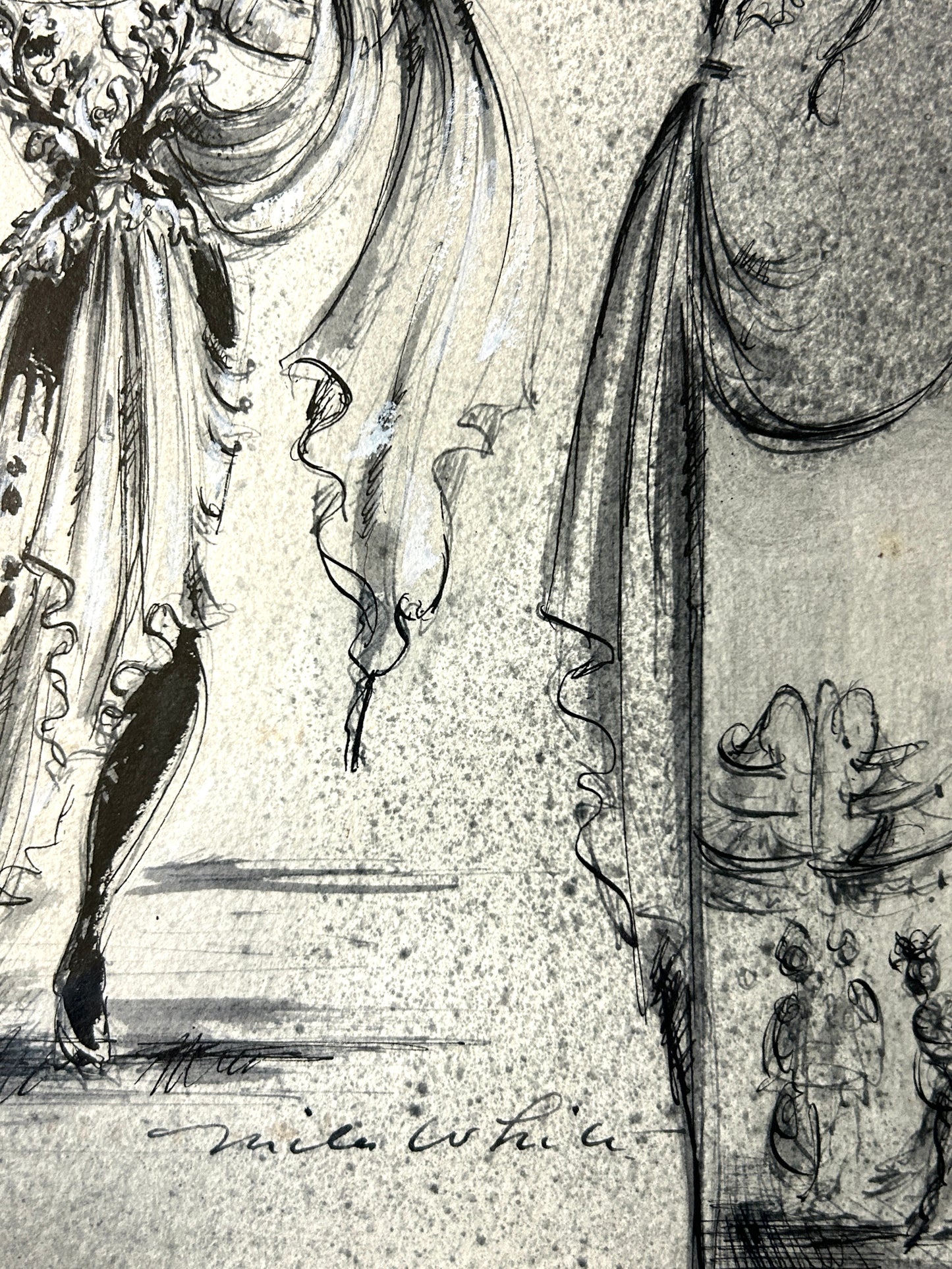 MILES WHITE COSTUME DESIGN WATERCOLOR FOR RINGLING CIRCUS SHOWS