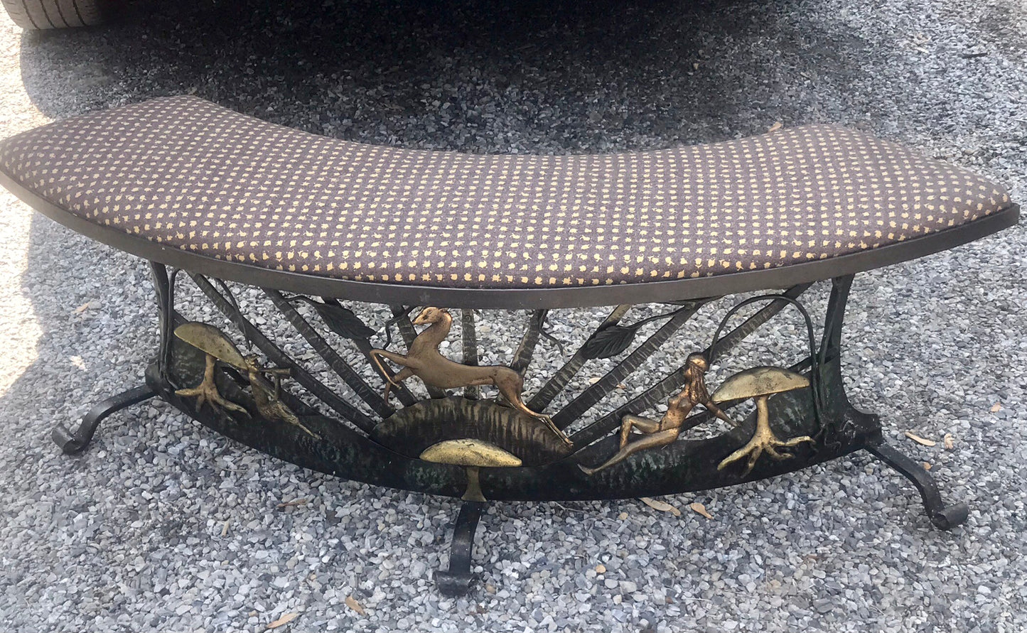 WILLIAM HUNT DIEDERICH DECO IRON BENCH