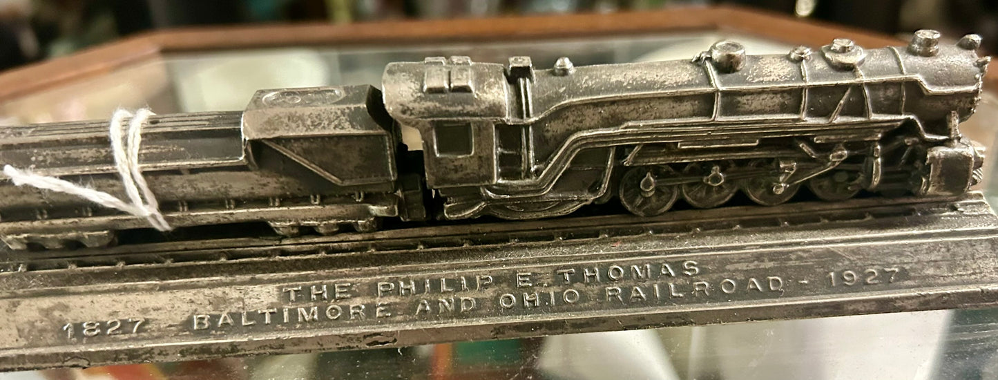 BALTIMORE & OHIO RAILROAD ADVERTISING FIGURAL TRAIN PAPERWEIGHT