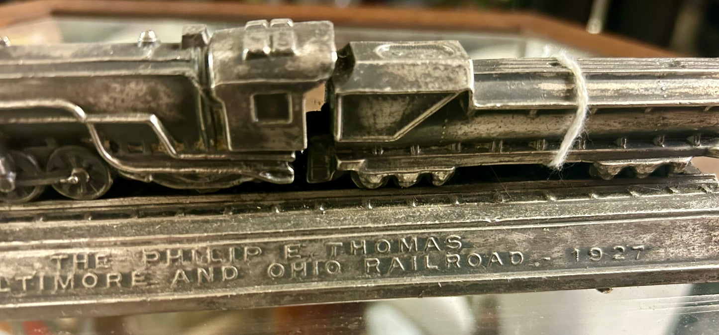 BALTIMORE & OHIO RAILROAD ADVERTISING FIGURAL TRAIN PAPERWEIGHT