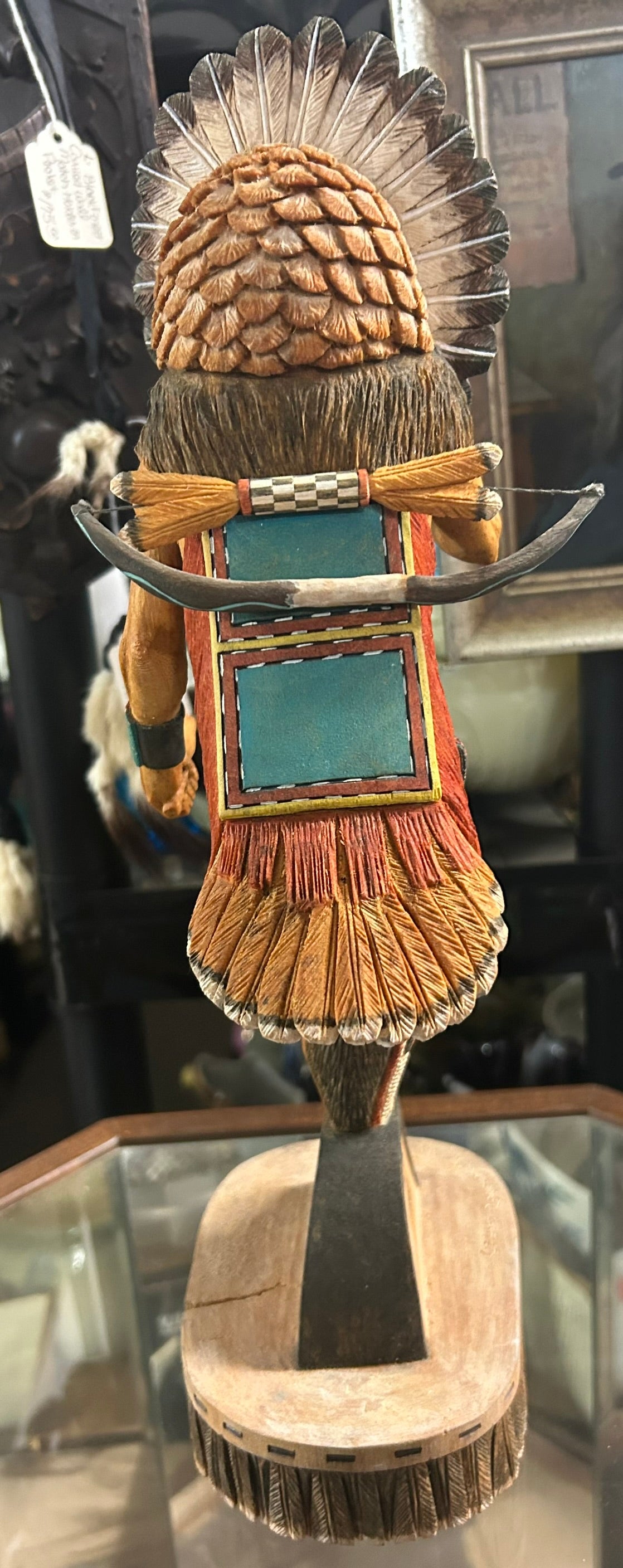 SUN KATSINA HOPI CARVED FIGURE BY CECIL CALNIMPTEWA