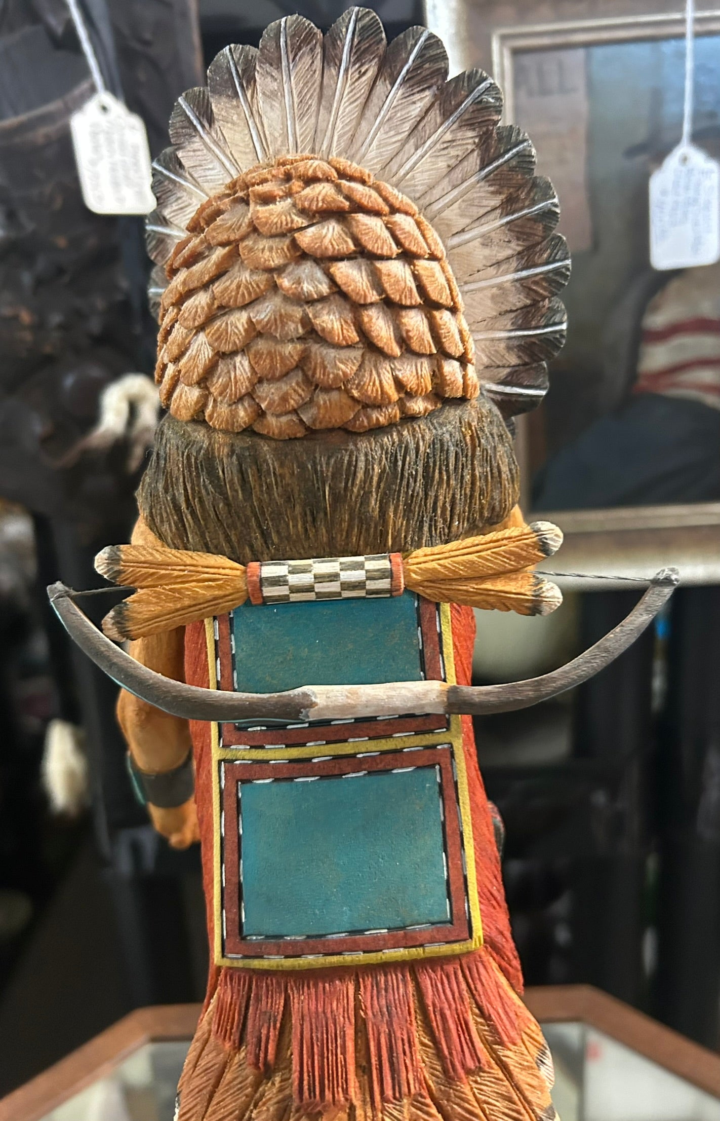 SUN KATSINA HOPI CARVED FIGURE BY CECIL CALNIMPTEWA