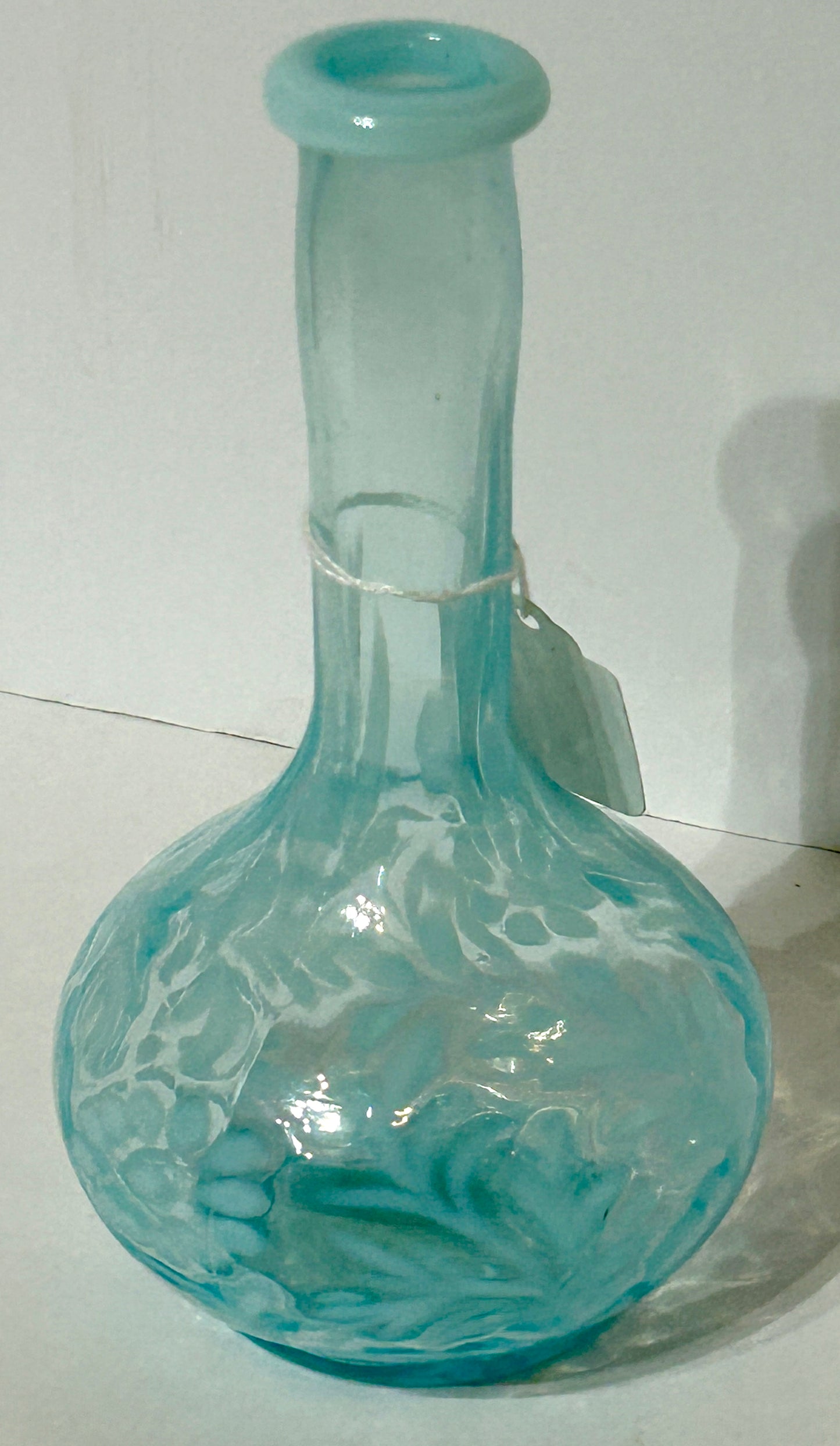 BARBER BOTTLE IN AQUA DAISY & FERN PATTERN
