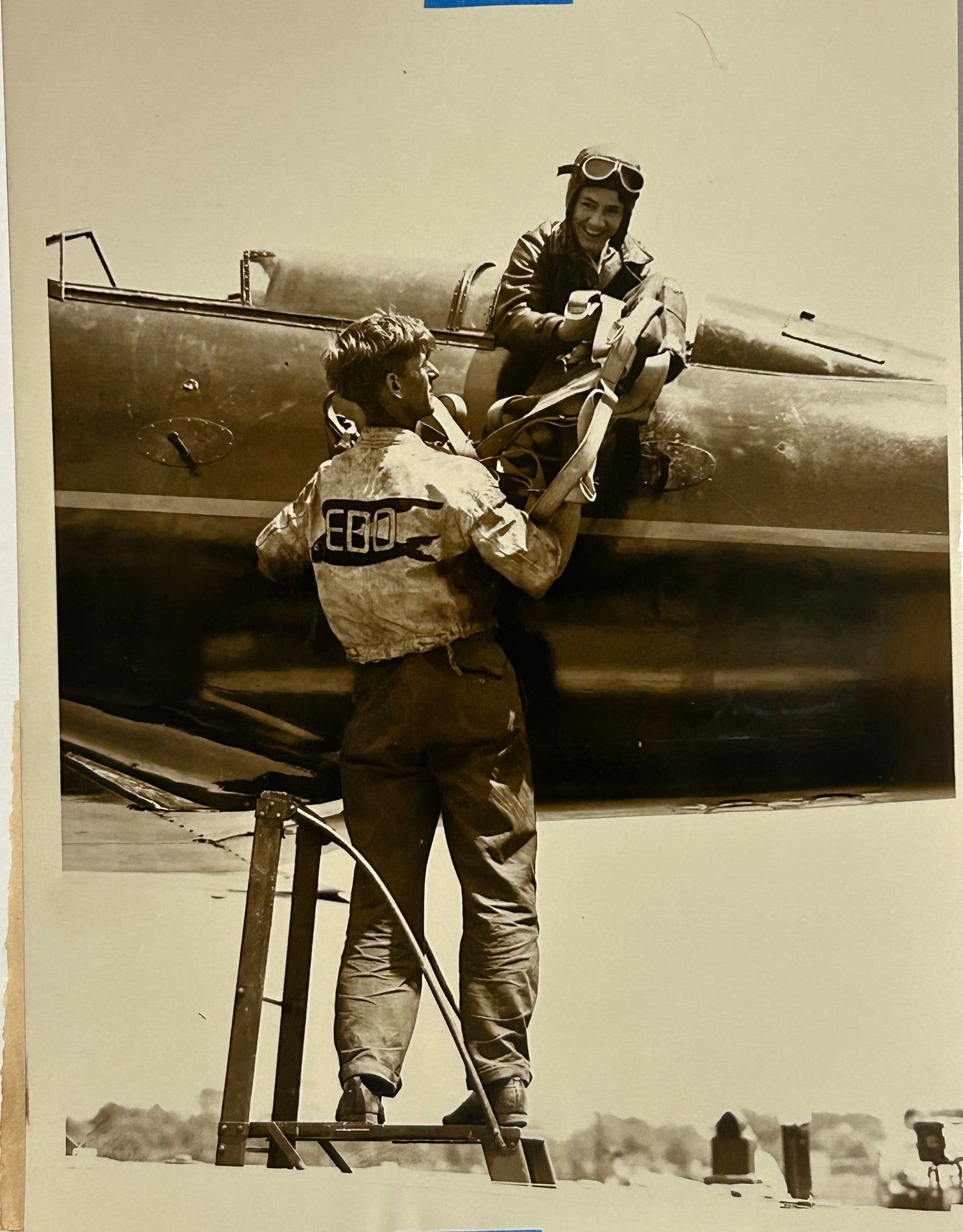 PHOTO OF MRS. CHARLES LINDBERGH IN AIRPLANE IN 1931