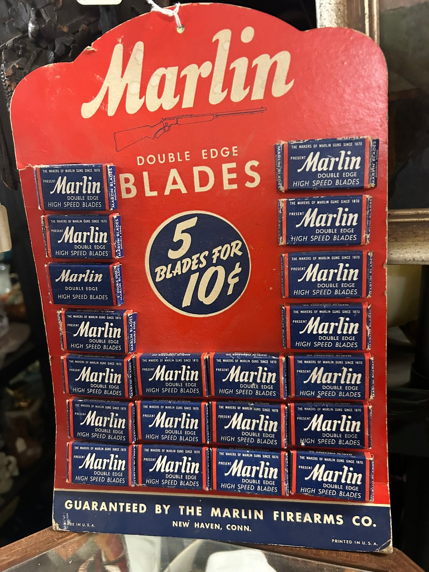 MARLIN FIREARMS RAZOR BLADES DISPLAY
