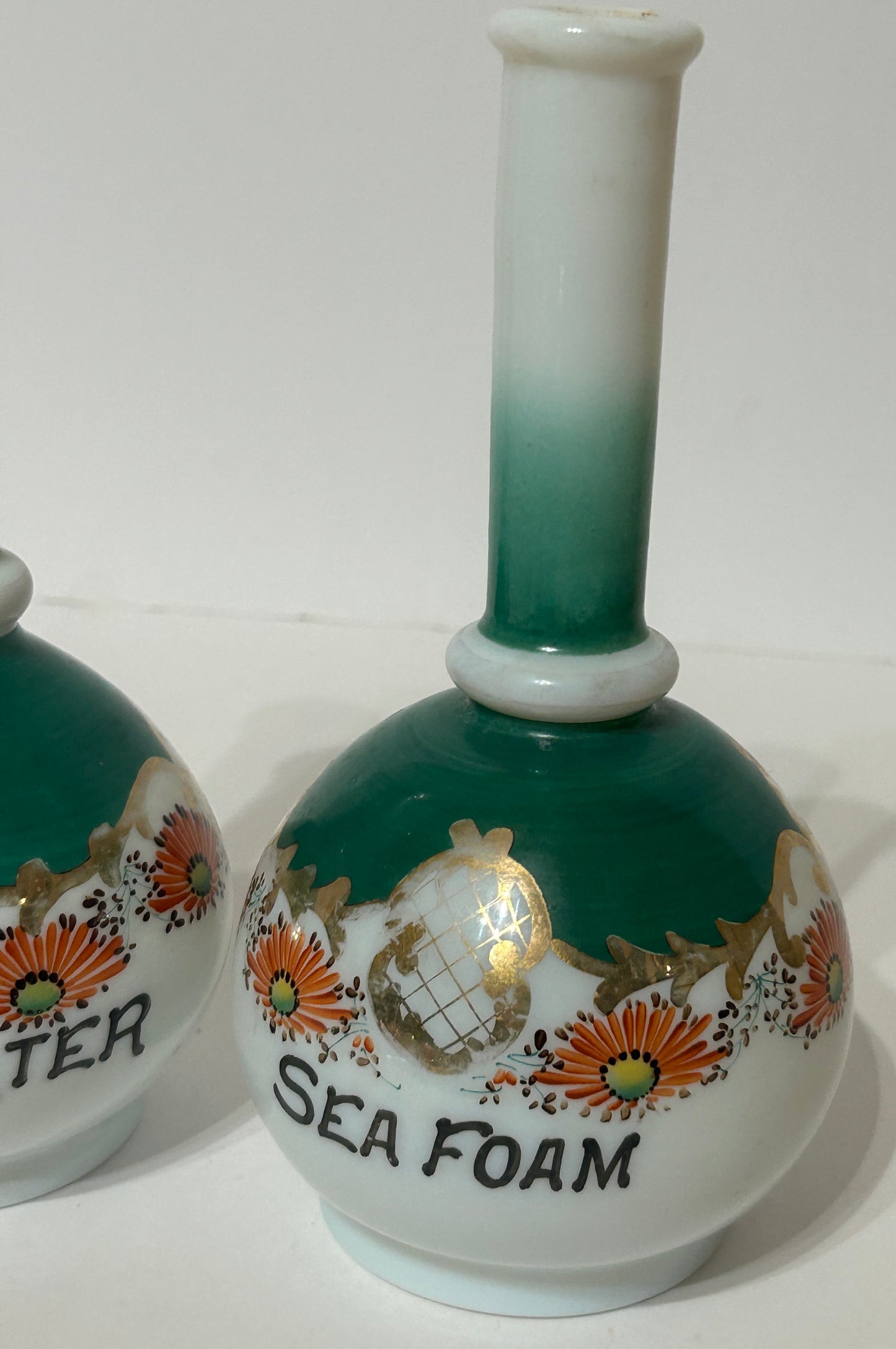 ANTIQUE BARBER BOTTLES PAIR