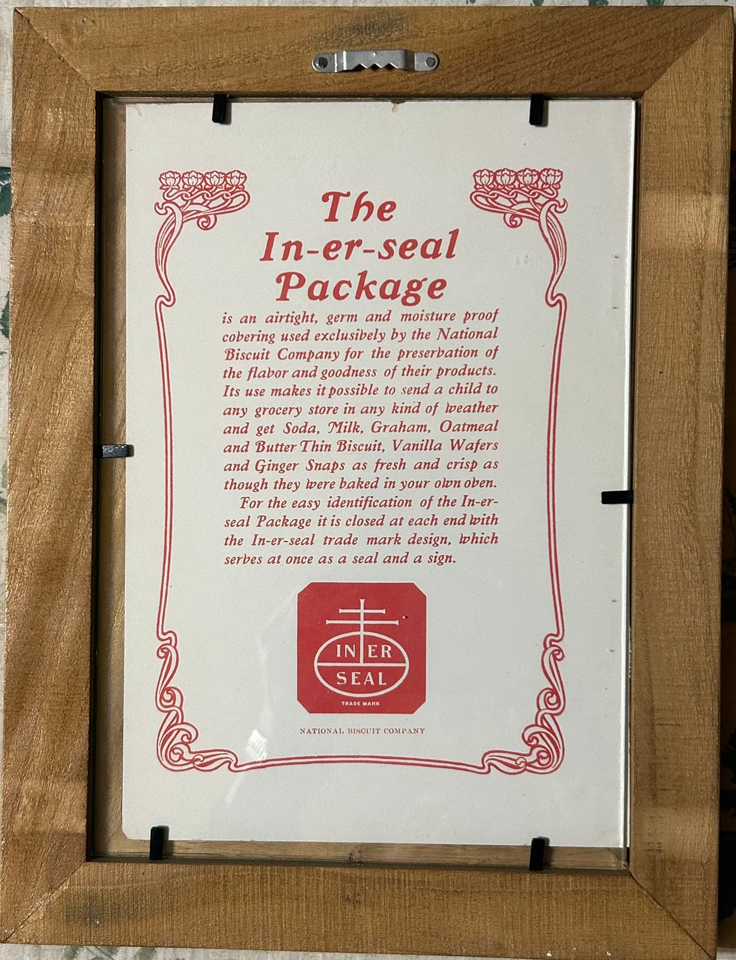 NATIONAL BISCUIT COMPANY ANTIQUE ADVERTISEMENT