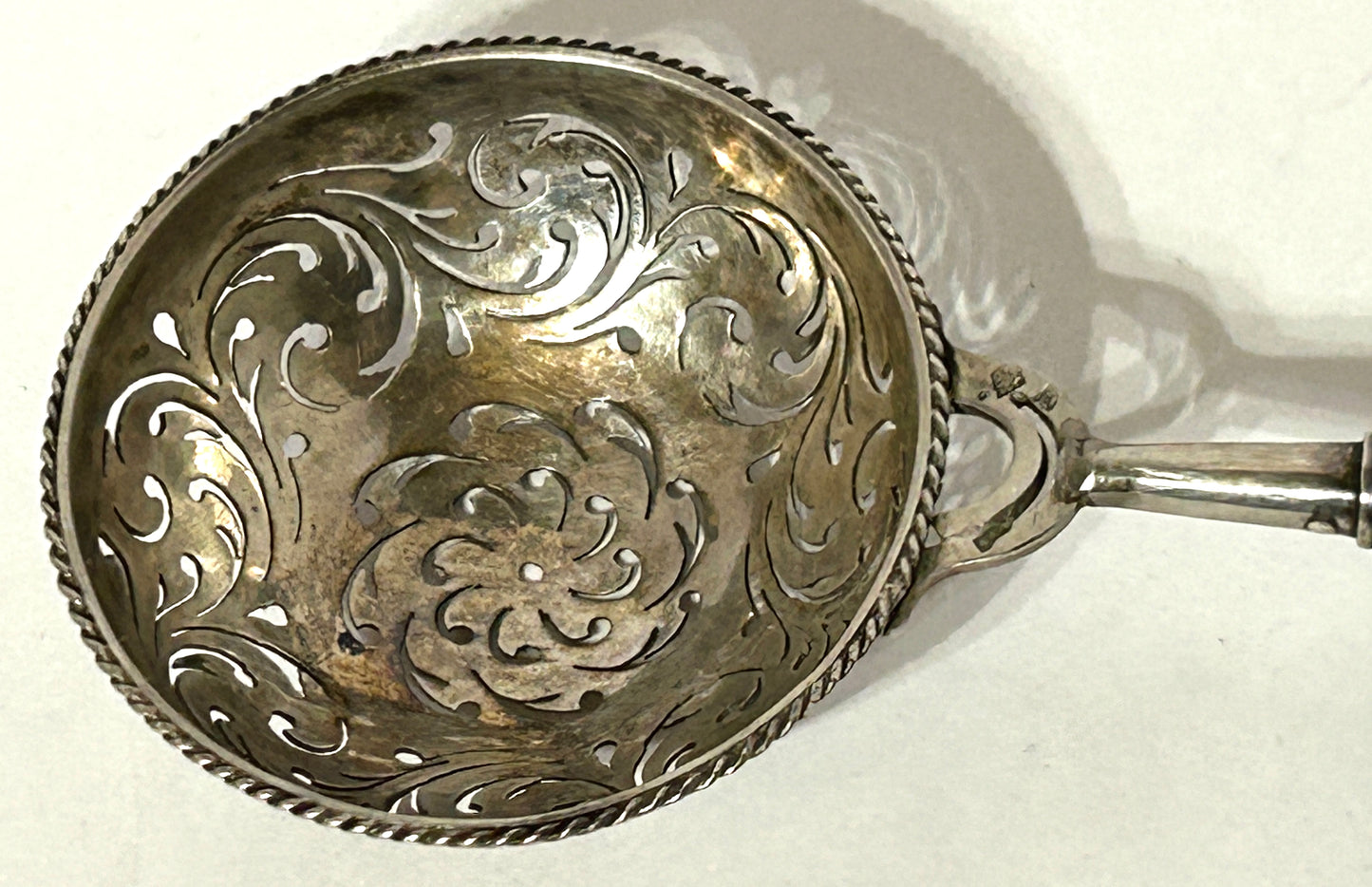JEAN LOUIS HARDY EARLY 1800'S SILVER TEA OR PUNCH STRAINER