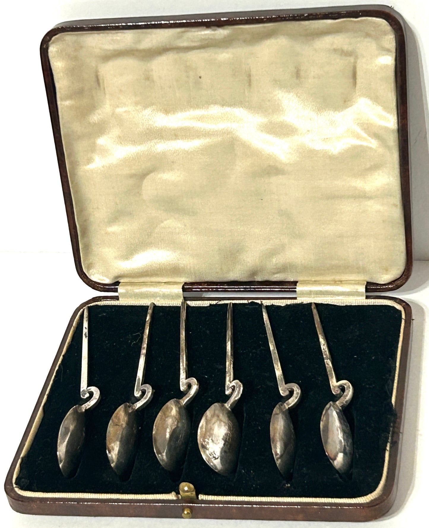ANTIQUE SET OF SIX WILLIAM SUCKLING BIRMINGHAM STERLING SPOONS