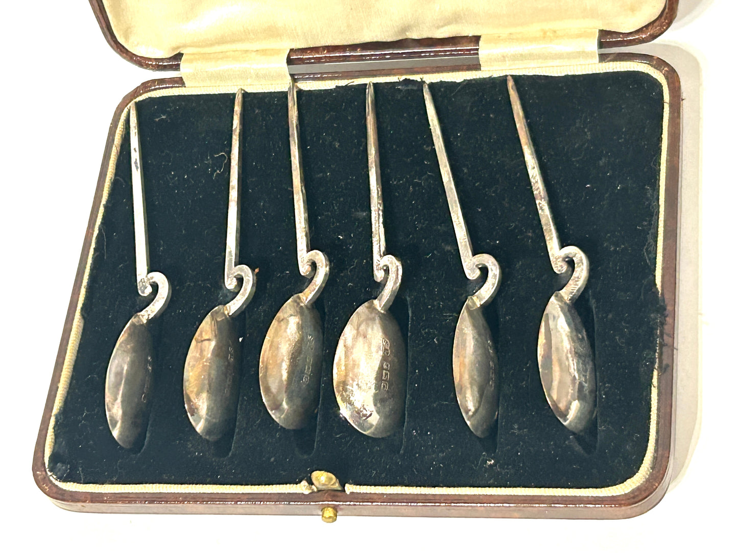ANTIQUE SET OF SIX WILLIAM SUCKLING BIRMINGHAM STERLING SPOONS
