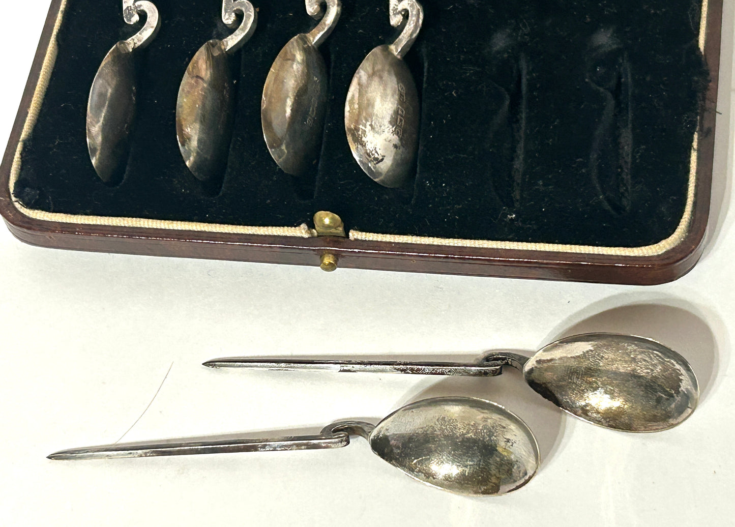 ANTIQUE SET OF SIX WILLIAM SUCKLING BIRMINGHAM STERLING SPOONS