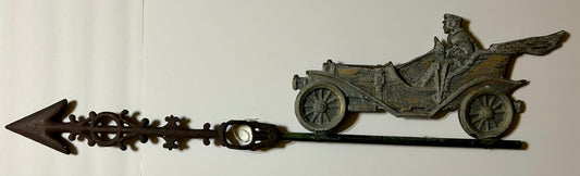 ANTIQUE ELECTRA CAR ZINC WEATHERVANE ARROW