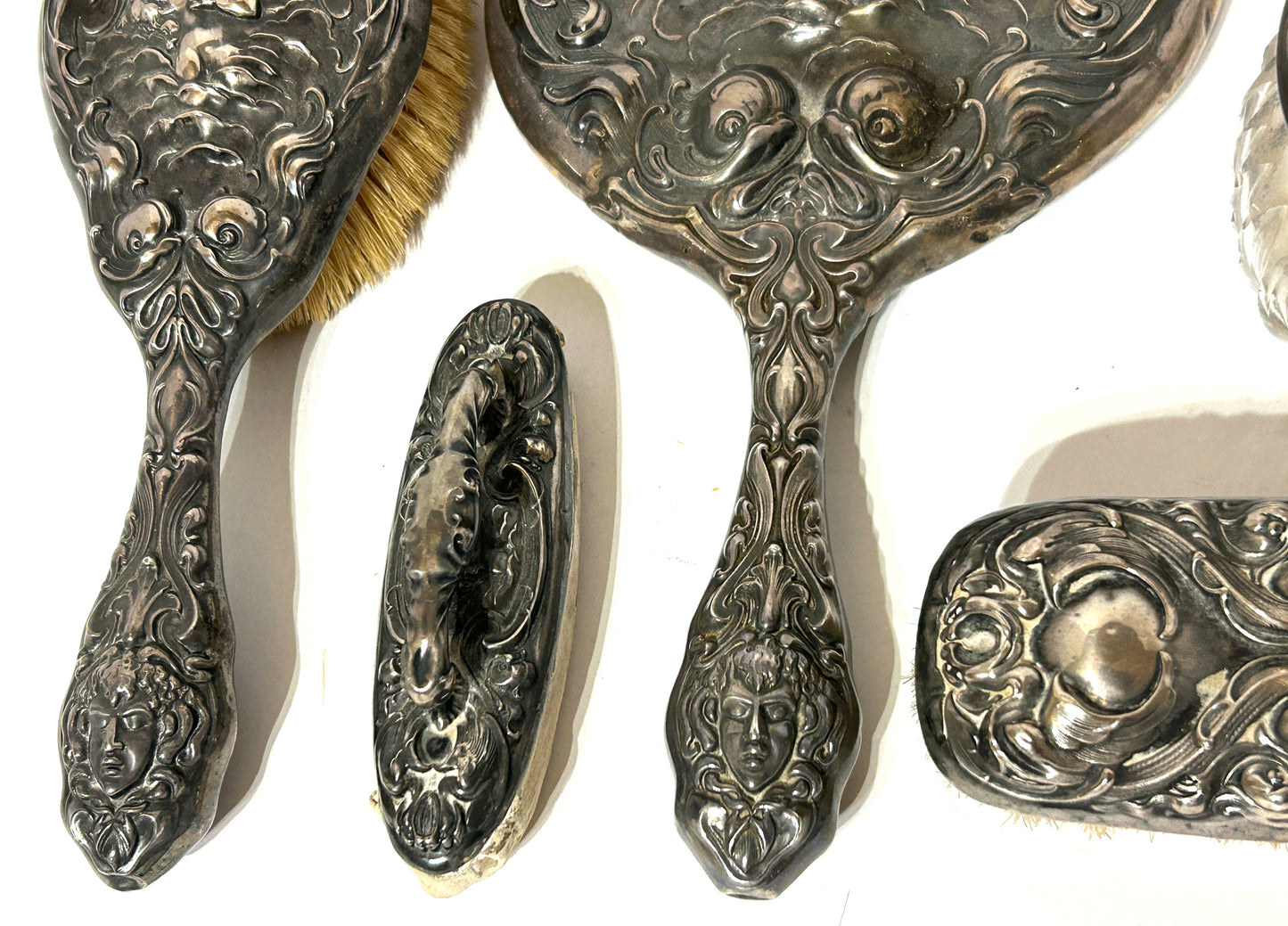 UNGER BROTHERS STERLING LOVES DREAM  DRESSER SET