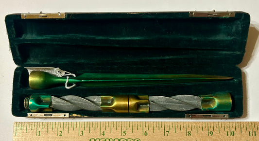 LIGHTNING ROD SALESMAN SAMPLE OF ROD SECTION AND TIP IN CASE