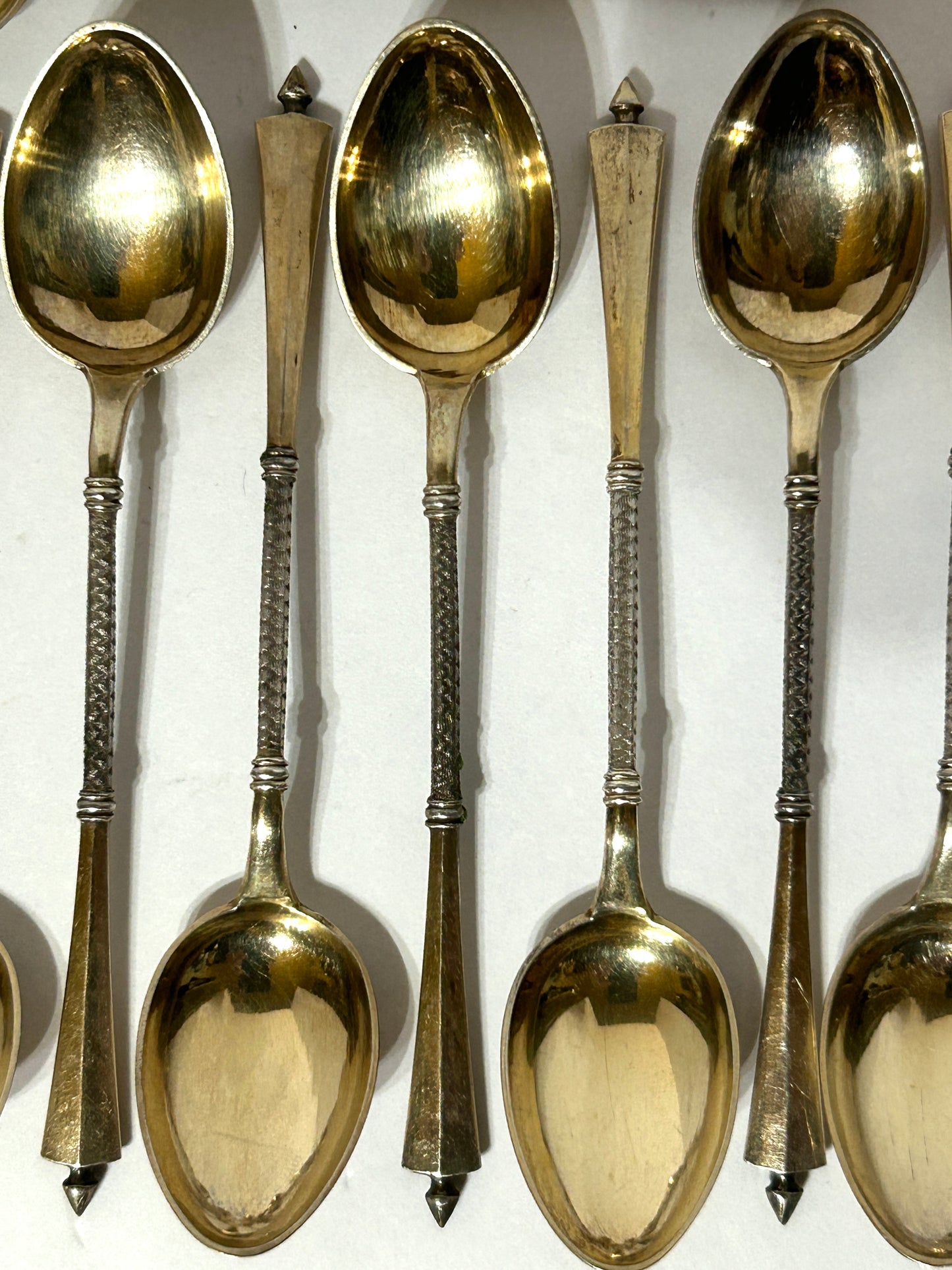 ANTIQUE SIMON GROTH DENMARK DEMITASSE SPOONS STERLING 1897