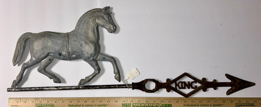 ANTIQUE CIRCUS HORSE WEATHERVANE ARROW BY KING