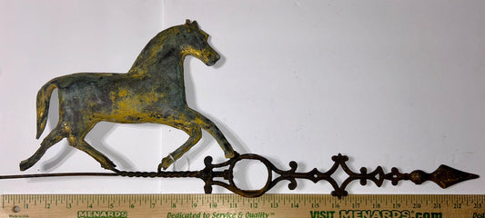 ANTIQUE RUNNING HORSE COPPER WEATHERVANE
