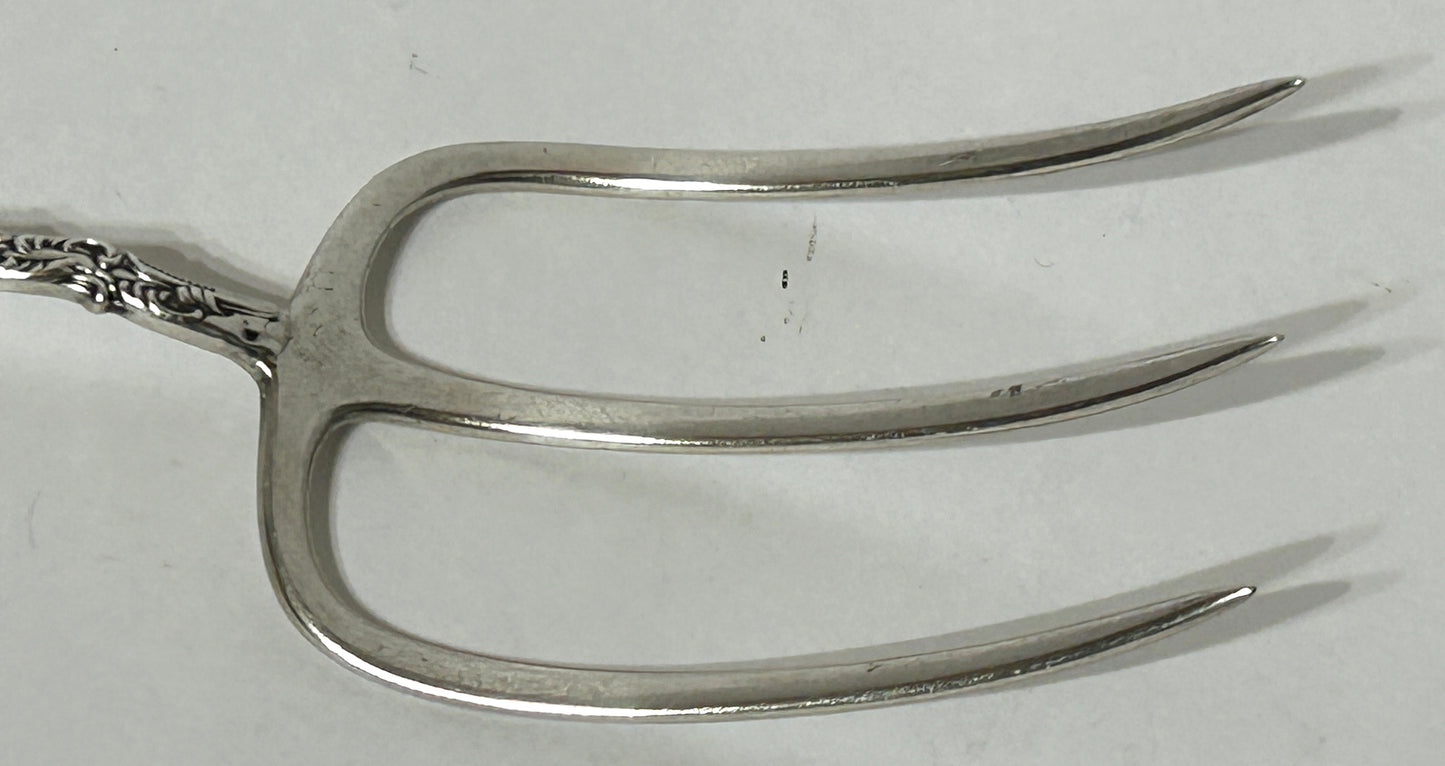 STERLING ANTIQUE LARGE SERVING FORK BY WM. B. DURGIN