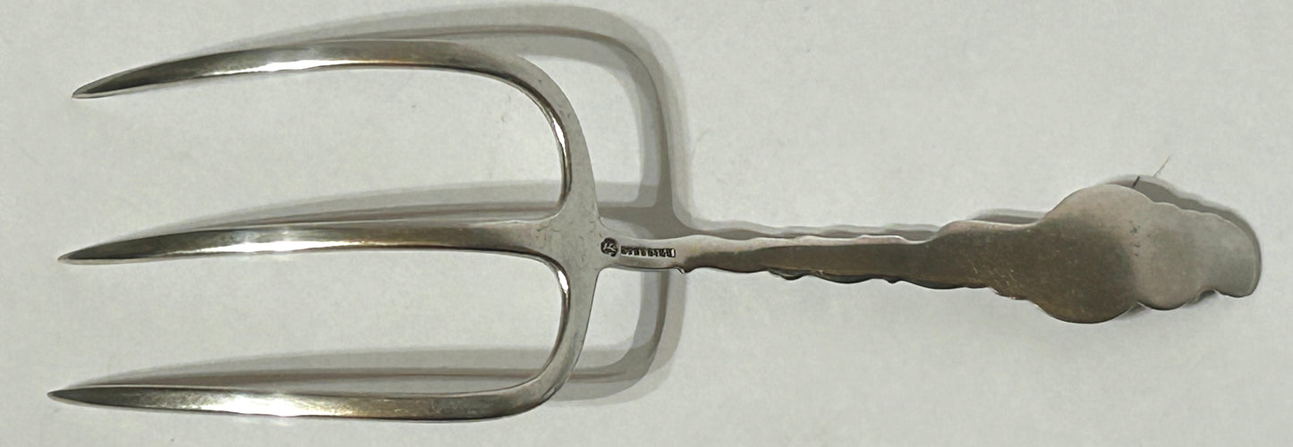 STERLING ANTIQUE LARGE SERVING FORK BY WM. B. DURGIN